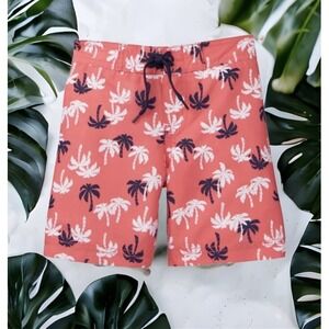 JANIE AND JACK PALM TREE SWIM TRUNK Sz  6/12 Months